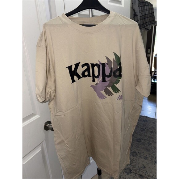 Kappa Authentic Constance Shirt Beige Lt Almond Short Sleeve Size X-Large NWT - Picture 1 of 4